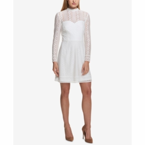 Kensie Dresses & Skirts - kensie Long-Sleeve Lace Sweetheart Dress